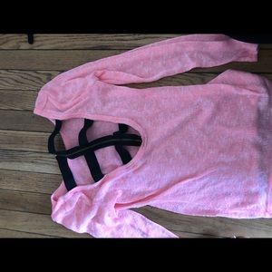 Adorable pink top open back